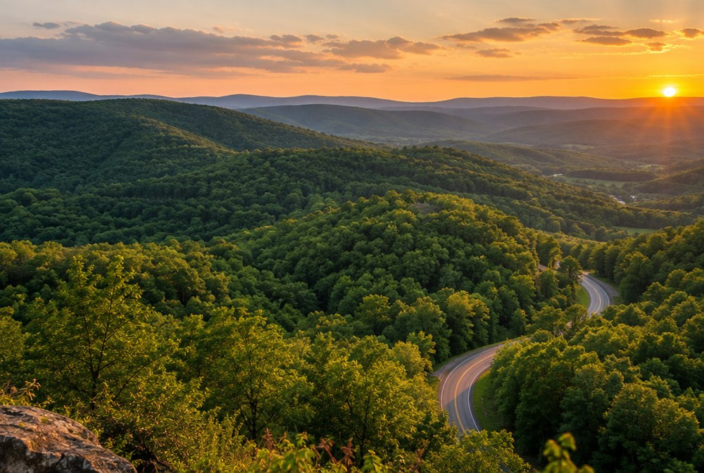 Forested ridges of the Appalachian foothills near Anniston